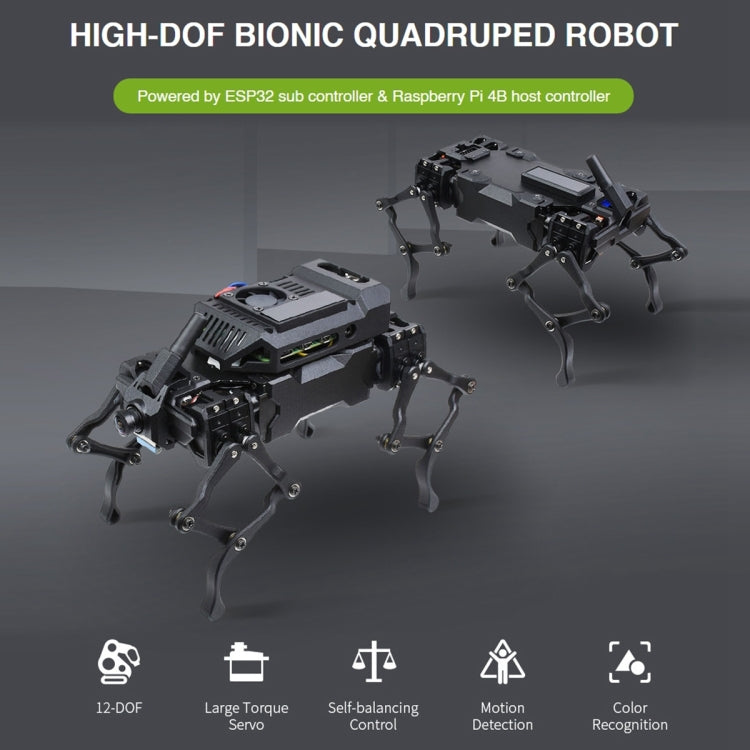 Robot giống chó sinh học 12-DOF Waveshare WAVEGO, Phiên bản cơ bản