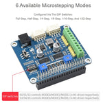 Mô-đun động cơ bước Waveshare HRB8825 cho Raspberry Pi, điều khiển hai động cơ bước, lên đến vi bước 1/32