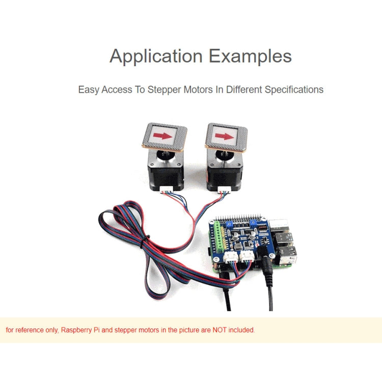 Mô-đun động cơ bước Waveshare HRB8825 cho Raspberry Pi, điều khiển hai động cơ bước, lên đến vi bước 1/32