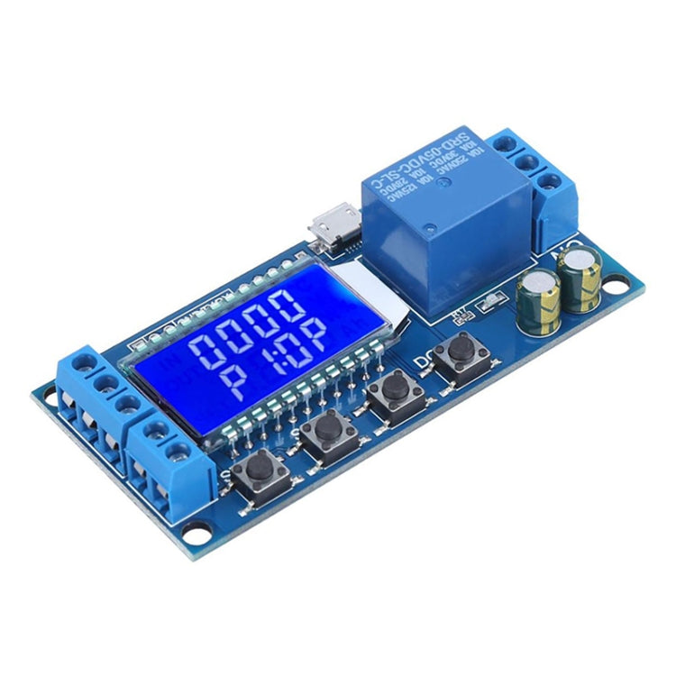 Module điều khiển thời gian trễ màn hình LCD kỹ thuật số Micro USB XY-LJ02 6-30V, công tắc hẹn giờ relay