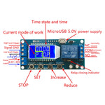 Module điều khiển thời gian trễ màn hình LCD kỹ thuật số Micro USB XY-LJ02 6-30V, công tắc hẹn giờ relay