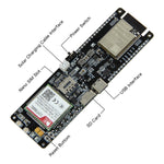 Mô-đun phát triển bảng sạc năng lượng mặt trời giữ pin WiFi Bluetooth 18560, T-SIM7000G