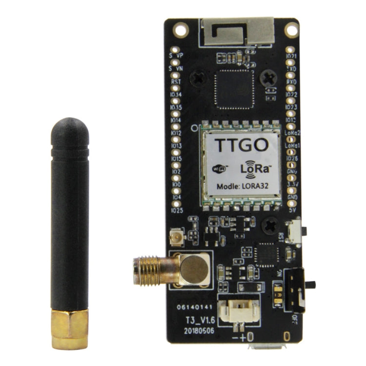 Module không dây TTGO LORA32 V2.1 ESP32 OLED 0.96 inch Bluetooth WiFi 915MHz SMA IP5306 kèm ăng-ten, 915MHz