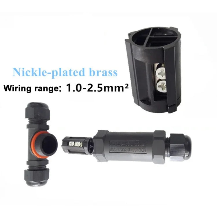 Đầu nối cáp chống nước IP68 3 chân loại T XY25, XY25(T3)
