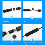 Đầu nối cáp chống nước IP68 3 chân loại T XY25, XY25(T3)