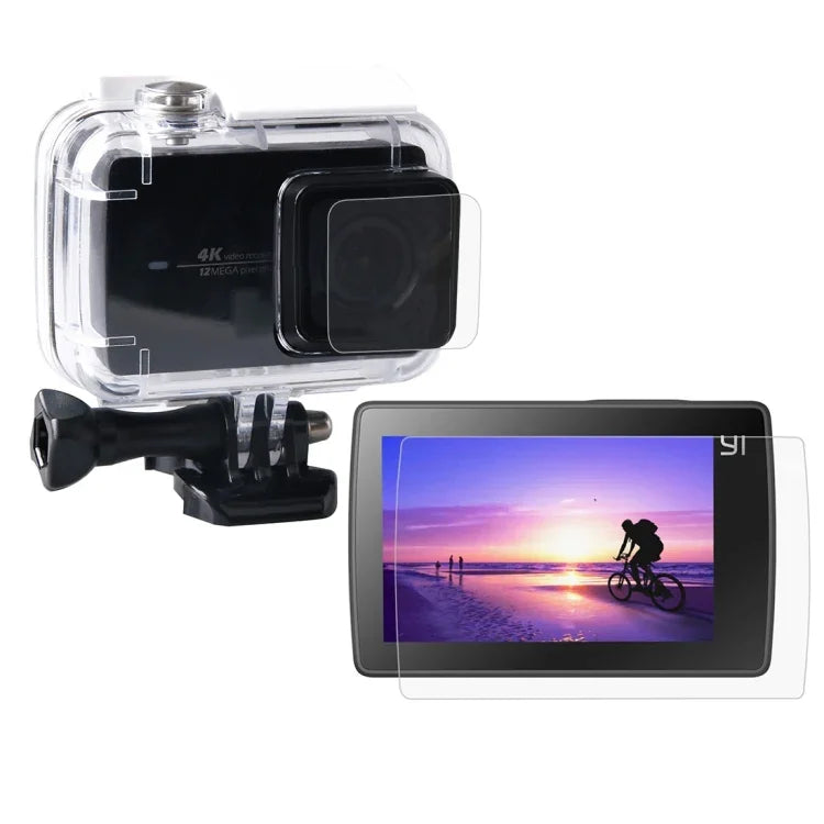 Miếng dán bảo vệ màn hình LCD siêu trong + Miếng dán bảo vệ kính ống kính cho camera Xiaomi Xiaoyi II 4K