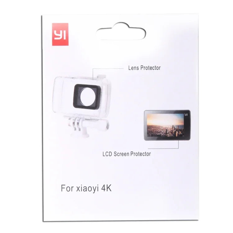 Miếng dán bảo vệ màn hình LCD siêu trong + Miếng dán bảo vệ kính ống kính cho camera Xiaomi Xiaoyi II 4K