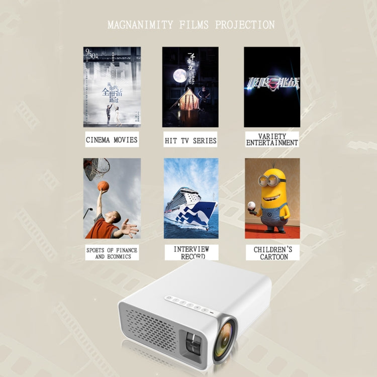Máy chiếu LCD HD YG520 1800 Lumens, loa tích hợp, có thể đọc ổ đĩa U, ổ cứng di động, thẻ SD, kết nối AV DVD, hộp truyền hình, phiên bản tiêu chuẩn