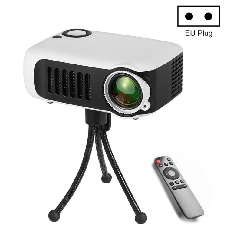 Máy chiếu di động A2000 800 lumen LCD cho rạp hát tại nhà, hỗ trợ 1080P, phích cắm EU