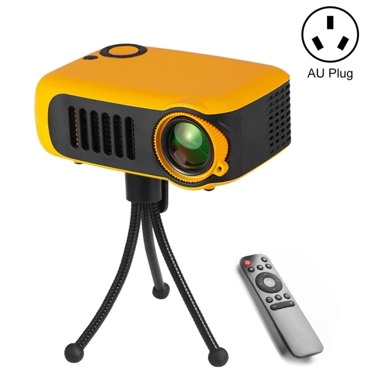 Máy chiếu di động A2000 800 lumen LCD cho rạp hát tại nhà, hỗ trợ 1080P, phích cắm AU