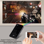 Máy chiếu thông minh mini 4K Ultra HD P09 di động với điều khiển từ xa hồng ngoại, Amlogic S905X 4 nhân A53 lên đến 1.5GHz Android 6.0, 1GB+8GB, hỗ trợ WiFi 2.4G/5G, Bluetooth, thẻ TF