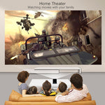 Máy chiếu thông minh mini 4K Ultra HD P09 di động với điều khiển từ xa hồng ngoại, Amlogic S905X 4 nhân A53 lên đến 1.5GHz Android 6.0, 1GB+8GB, hỗ trợ WiFi 2.4G/5G, Bluetooth, thẻ TF