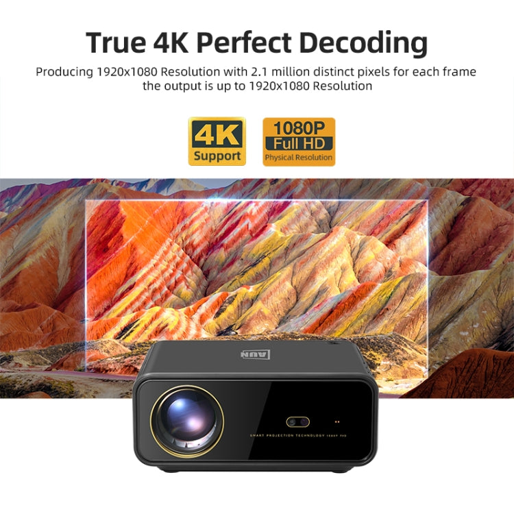 Máy chiếu kỹ thuật số LED HD 4K 18000 lumen AUN U001 cho rạp hát gia đình di động, phích cắm US, UK, AU