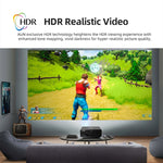 Máy chiếu kỹ thuật số LED HD 4K 18000 lumen AUN U001 cho rạp hát gia đình di động, phích cắm US, UK, AU