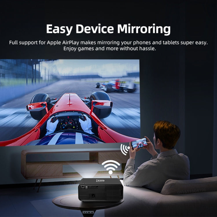 Máy chiếu kỹ thuật số LED HD 4K 18000 lumen AUN U001 cho rạp hát gia đình di động, phích cắm US, UK, AU