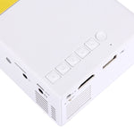 YG-300 0.8-2M 24-60 inch 400-600 Lumen Máy Chiếu LED Rạp Hát Gia Đình HD với Cáp Chuyển Đổi Video 3 trong 1 & Điều Khiển Từ Xa, Kích Thước: 12.6 x 8.6 x 4.6 cm, Phích Cắm EU