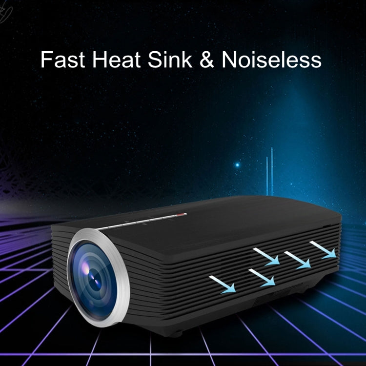 YG510 Máy Chiếu LED Rạp Hát Gia Đình HD 1200 LUX 800*480, Hỗ Trợ HDMI & VGA & AV & TF & USB, YG510 Màu Đen