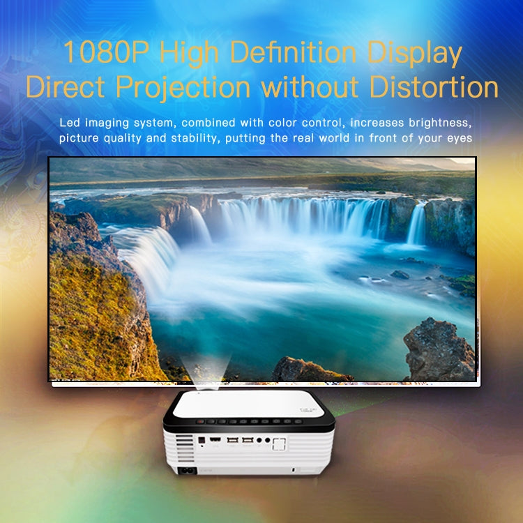 Wejoy L6 Máy Chiếu Thông Minh HD Android 6.0 5 inch 200 ANSI Lumen 1920 x 1080P Bluetooth 4.0 WiFi, Hỗ Trợ AV / VGA / HDMI / 2 x USB / RJ45, 1G+8G, Android 6.0