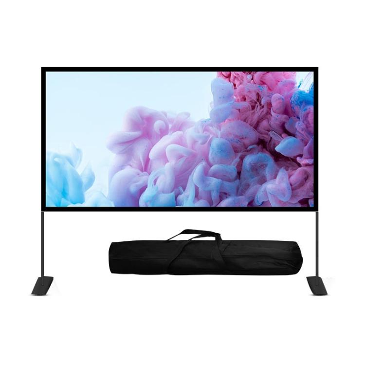 Outdoor Bracket Folding Polyester Projector Film Curtain, Size: 120 inch (16:9), Size: 120 inch