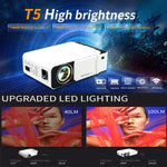 T5 Máy Chiếu Thông Minh Công Nghệ LED+LCD 100ANSI Lumen Độ Phân Giải 800x400 480P, Hỗ Trợ HDMI / Thẻ SD / 2 x USB / Audio 3.5mm, Phiên Bản Thường, Phiên Bản Thường