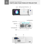 Máy Chiếu Thông Minh T5 100ANSI Lumens Độ Phân Giải 1024x600 Công Nghệ LED+LCD, Hỗ Trợ HDMI / Thẻ SD / 2 x USB / Audio 3.5mm, Phiên Bản Cùng Màn Hình, Phiên Bản Cùng Màn Hình