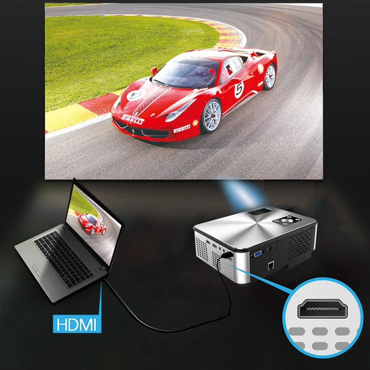Cheerlux C9 Máy Chiếu Thông Minh 1280x720 720P HD, Hỗ Trợ HDMI x 2 / USB x 2 / VGA / AV, C9 (Đen), C9, C9 (Xám Đen)