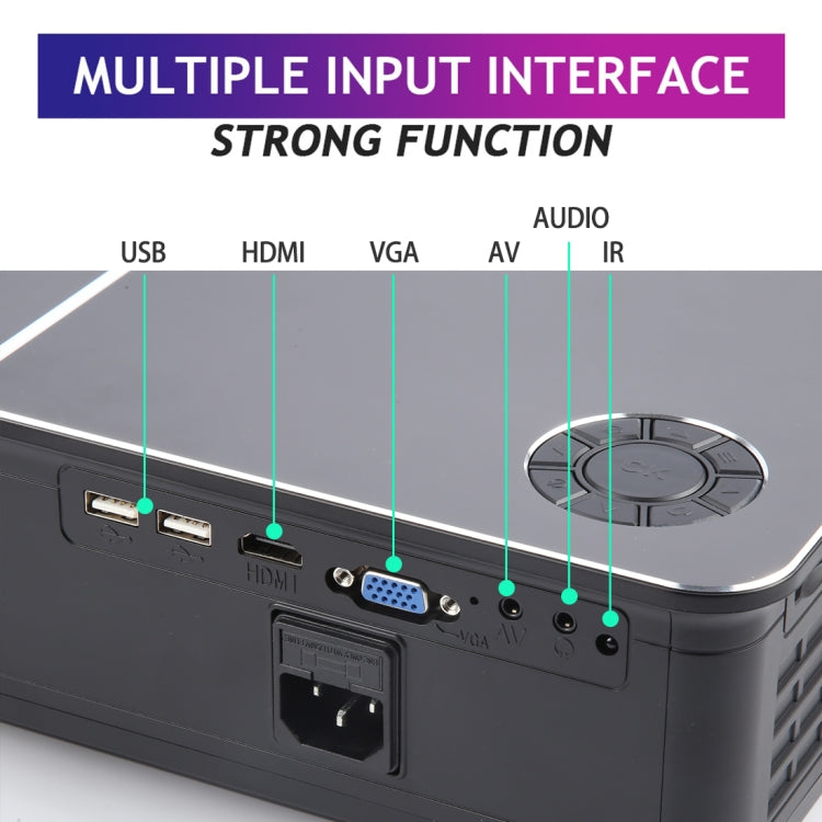 Máy chiếu video LED LCD Wejoy L5 rạp hát tại nhà có thể điều chỉnh Keystone quang học Full HD 1080P với điều khiển từ xa