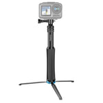 Chân đế cầm tay liền khối RUIGPRO Gậy selfie Monopod kéo dài cho GoPro, Insta360, DJI và các máy quay hành động khác, Màu đen