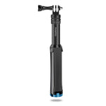 Chân đế cầm tay liền khối RUIGPRO Gậy selfie Monopod kéo dài cho GoPro, Insta360, DJI và các máy quay hành động khác, Màu đen