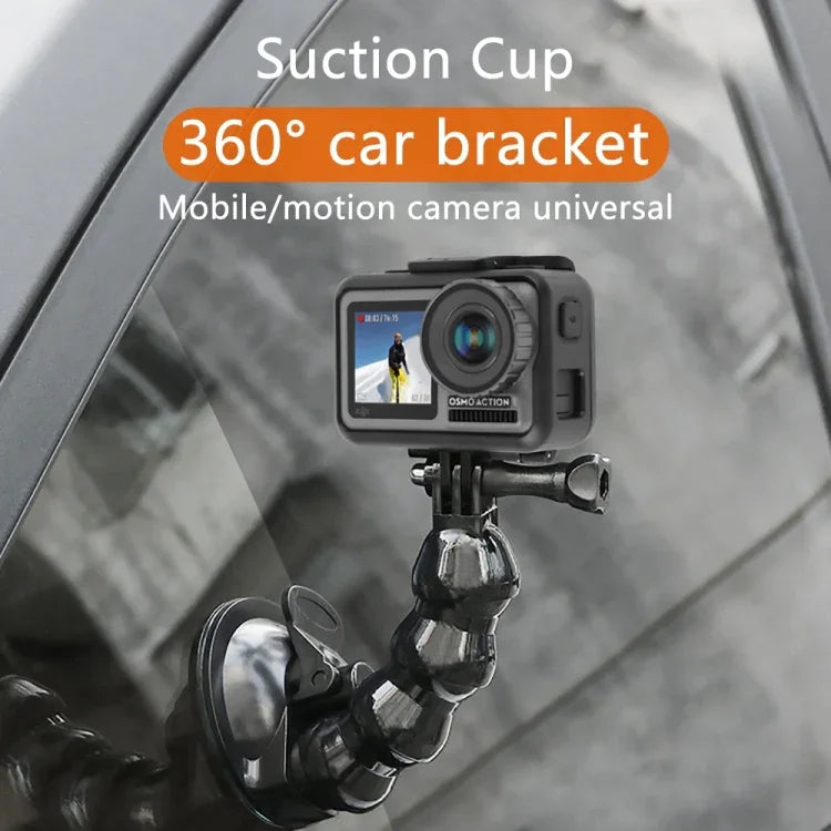 Giá kẹp chân đế hút Jaws Flex cho GoPro, Insta360, DJI và các máy quay thể thao khác, Kẹp Jaws Flex