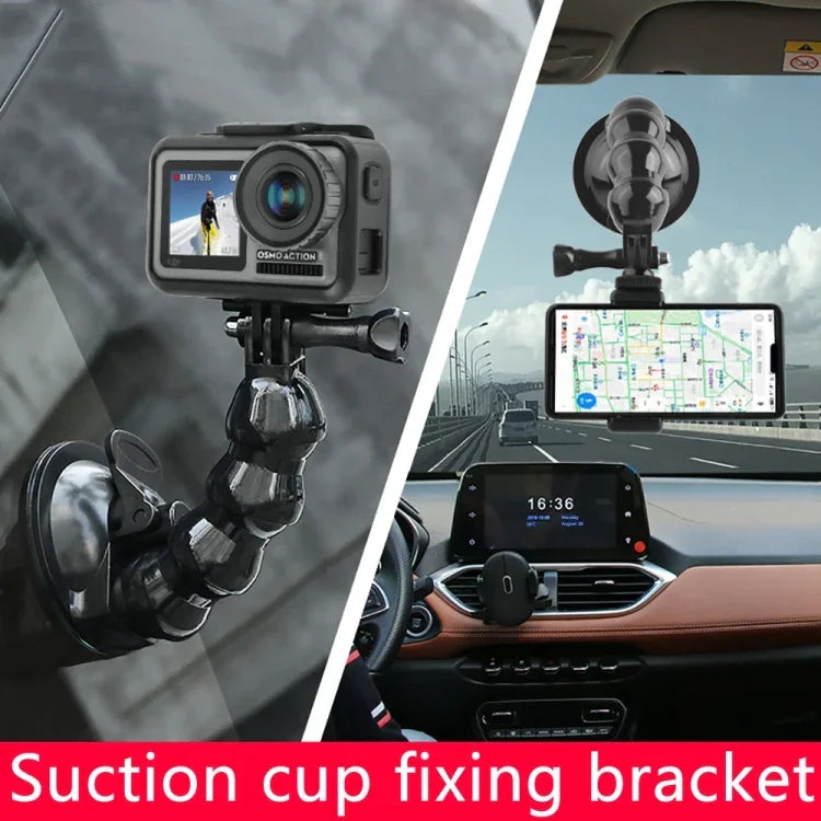Giá kẹp chân đế hút Jaws Flex cho GoPro, Insta360, DJI và các máy quay thể thao khác, Kẹp Jaws Flex