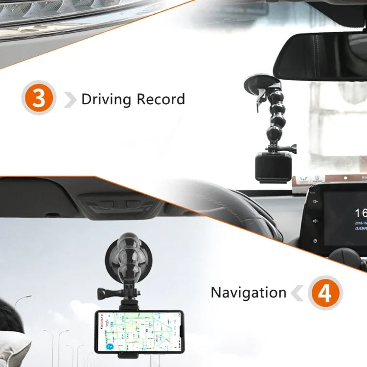 Giá kẹp chân đế hút Jaws Flex cho GoPro, Insta360, DJI và các máy quay thể thao khác, Kẹp Jaws Flex