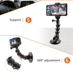 Giá kẹp chân đế hút Jaws Flex cho GoPro, Insta360, DJI và các máy quay thể thao khác, Kẹp Jaws Flex