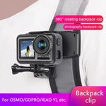 Giá kẹp gắn ba lô xoay 360 độ RUIGPRO Rec-Mounts với vít cho GoPro, Insta360, DJI và các máy quay hành động khác, Kẹp xoay 360 độ