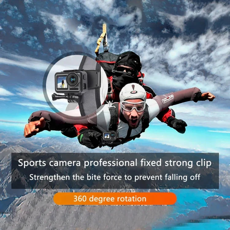 Giá kẹp gắn ba lô xoay 360 độ RUIGPRO Rec-Mounts với vít cho GoPro, Insta360, DJI và các máy quay hành động khác, Kẹp xoay 360 độ