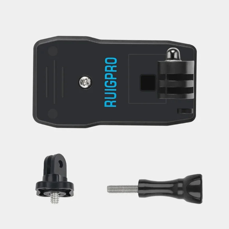 Giá kẹp gắn ba lô xoay 360 độ RUIGPRO Rec-Mounts với vít cho GoPro, Insta360, DJI và các máy quay hành động khác, Kẹp xoay 360 độ