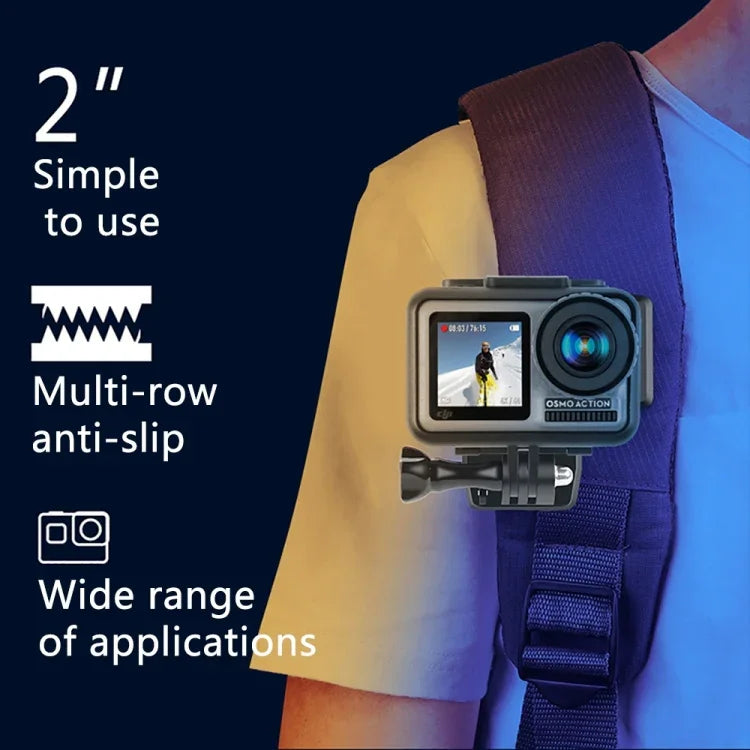 Giá kẹp gắn ba lô xoay 360 độ RUIGPRO Rec-Mounts với vít cho GoPro, Insta360, DJI và các máy quay hành động khác, Kẹp xoay 360 độ