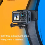RUIGPRO 360 Degree Rotation Backpack Rec-Mounts Clip Clamp Mount + Phone Clamp for GoPro, Insta360, DJI and Other Action Cameras, Rec-Mounts+Clamp