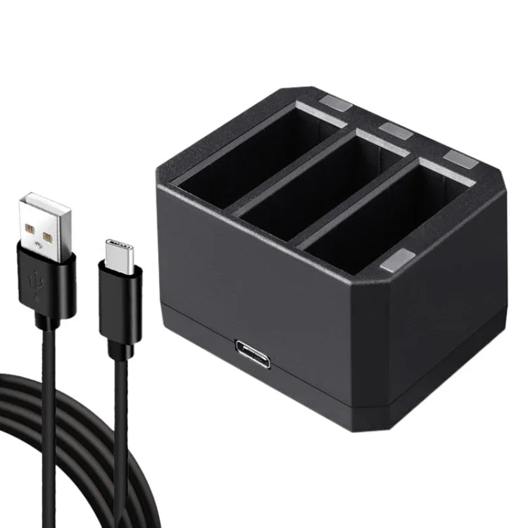 Bộ sạc pin ba USB với đèn báo LED cho DJI OSMO Action, Bộ sạc