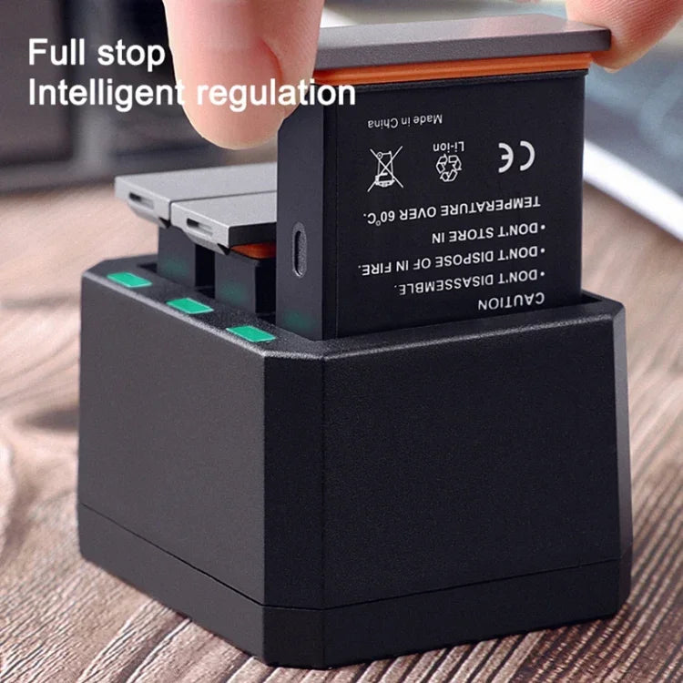 Bộ sạc pin ba USB với đèn báo LED cho DJI OSMO Action, Bộ sạc