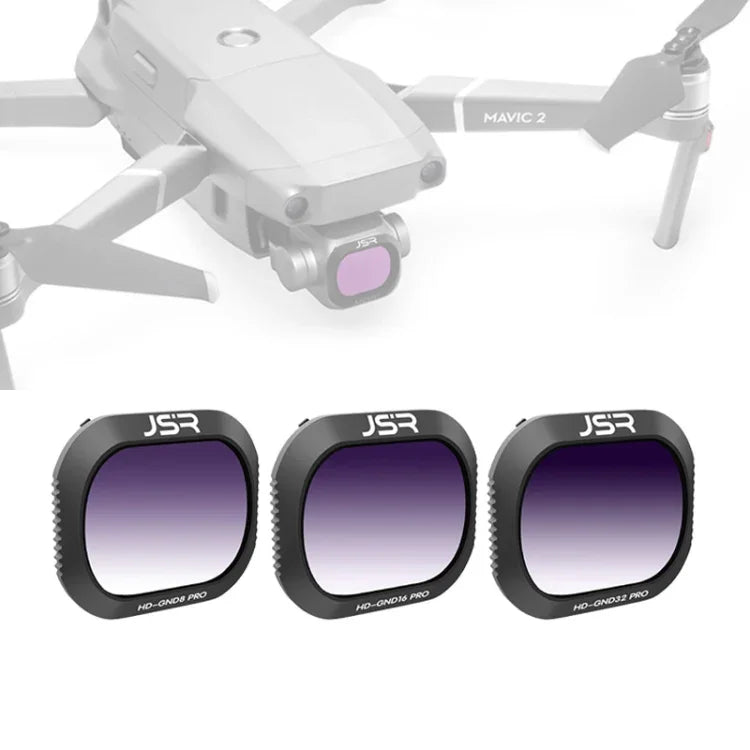 JSR Drone Bộ Lọc Ống Kính 3 trong 1 Gradient GND8+GND16+GND32 cho DJI MAVIC 2 Pro, Bộ Lọc GND8+GND16+GND32