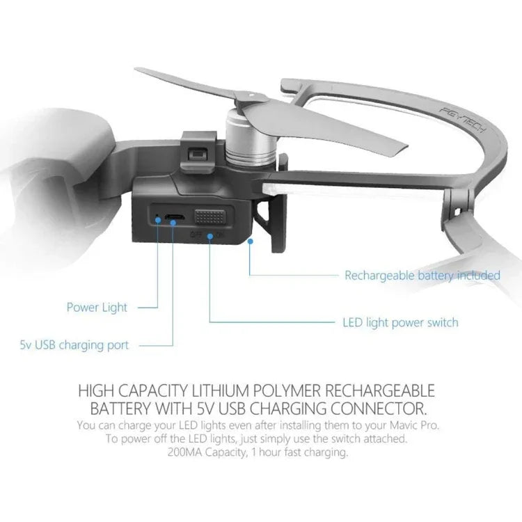 PGYTECH P-UN-034 Vỏ Bảo Vệ Cánh Quạt LED Vẽ Ánh Sáng cho DJI Mavic Air, Dành Cho DJI Mavic Air