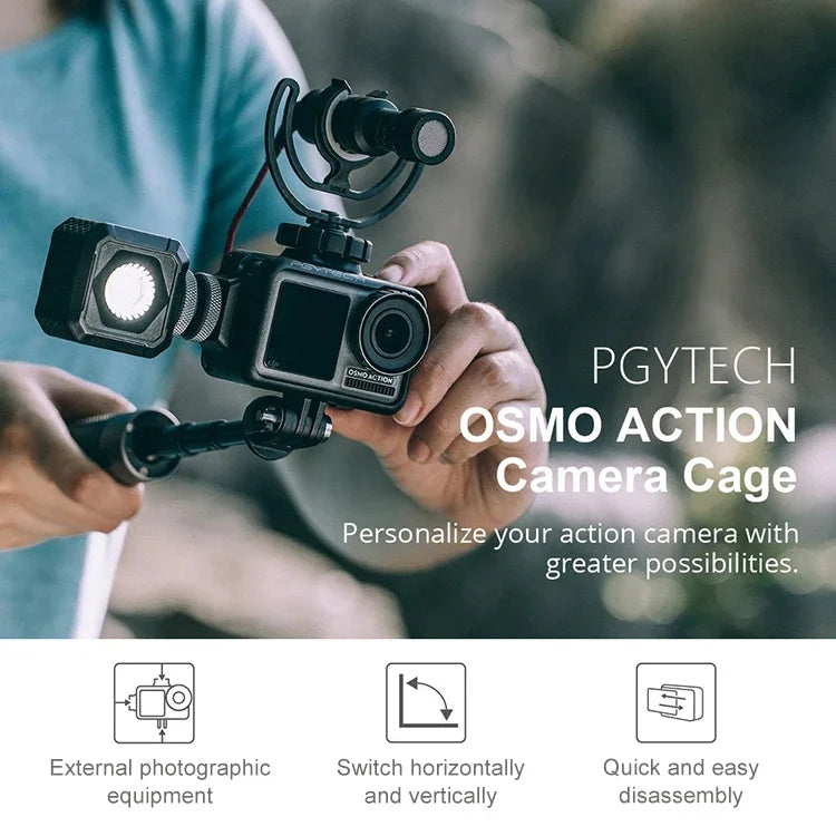 Phụ Kiện Lồng Thỏ Máy Quay Thể Thao PGYTECH P-11B-010 Vlog cho DJI Osmo Action