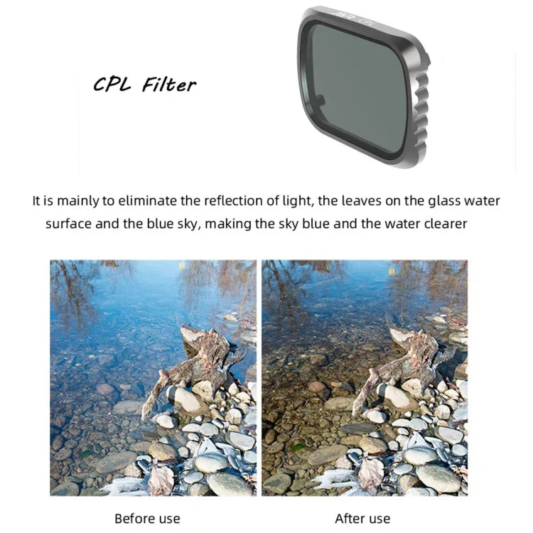 Bộ lọc ống kính JSR KS CPL cho DJI Air 2S, Khung nhôm, CPL