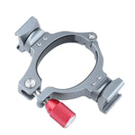 Stabilizer Extension Bracket Ring Adapter with Dual Cold Shoe Base for DJI OM4 / Osmo Mobile 3, Bracket For DJI OM4