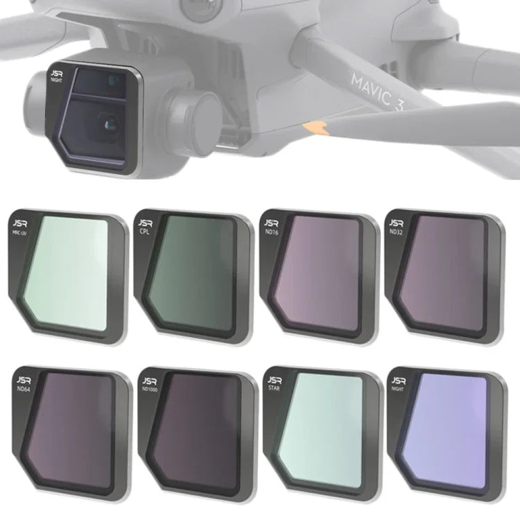 JSR Drone Bộ lọc ống kính 8 trong 1 MCUV+CPL+ND16+32+64+1000+STAR+NIGHT cho DJI Mavic 3, MCUV+CPL+ND16+32+64+1000+STAR+NIGHT