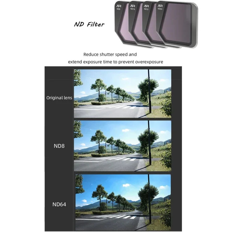 JSR Drone Bộ lọc ống kính 8 trong 1 MCUV+CPL+ND16+32+64+1000+STAR+NIGHT cho DJI Mavic 3, MCUV+CPL+ND16+32+64+1000+STAR+NIGHT
