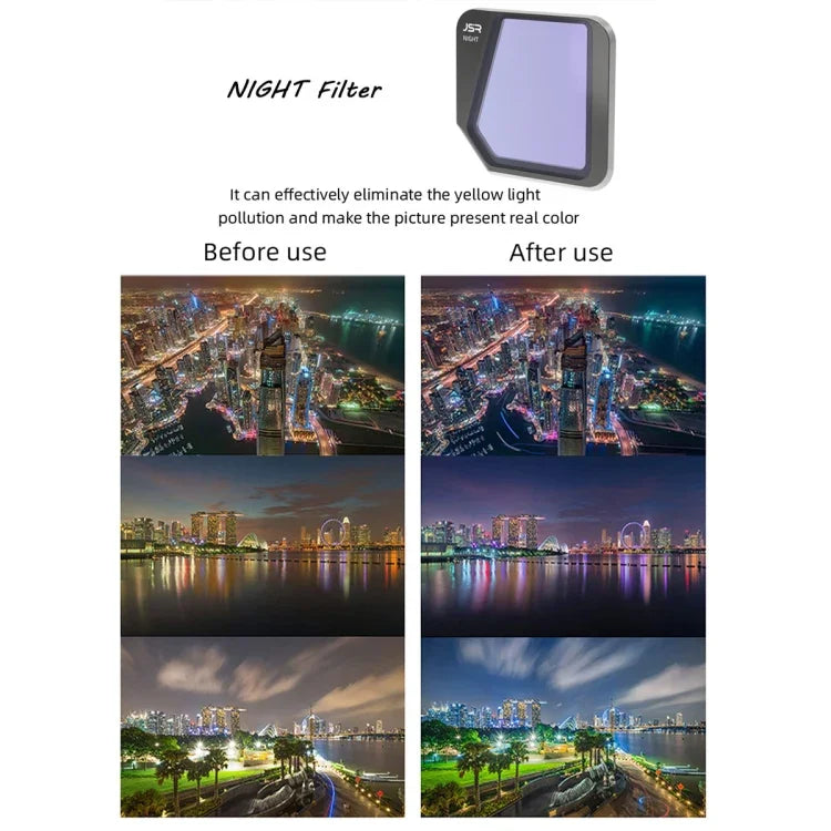 JSR Drone Bộ lọc ống kính 8 trong 1 MCUV+CPL+ND16+32+64+1000+STAR+NIGHT cho DJI Mavic 3, MCUV+CPL+ND16+32+64+1000+STAR+NIGHT
