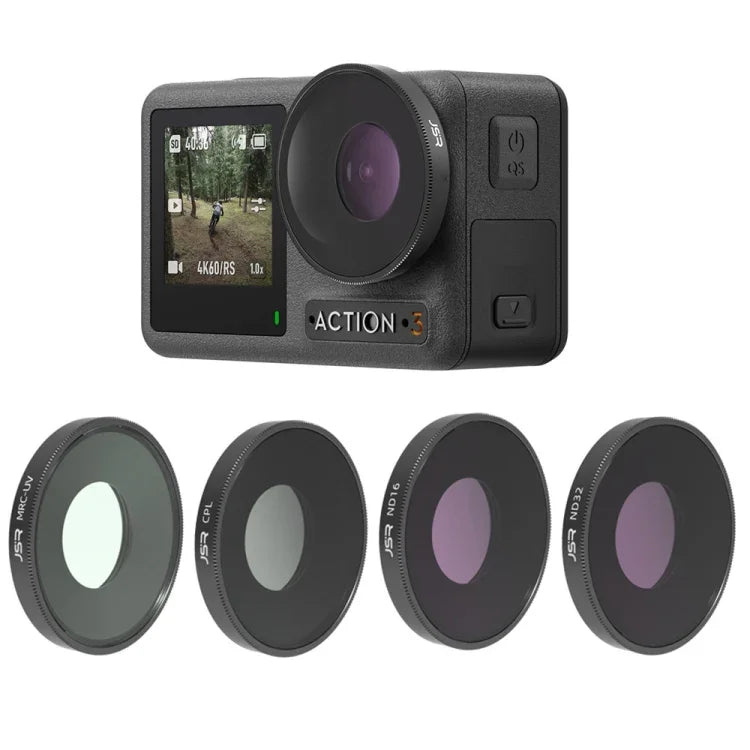 JSR Bộ Lọc Ống Kính 4 Trong 1 UV CPL ND16 ND32 Cho DJI Osmo Action 3, 4 Trong 1