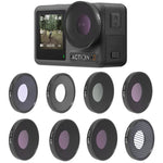 Bộ lọc ống kính JSR 8 trong 1 Streak Blue CPL ND8 ND16 ND32 ND64 STAR NIGHT cho DJI Osmo Action 3, 8 trong 1